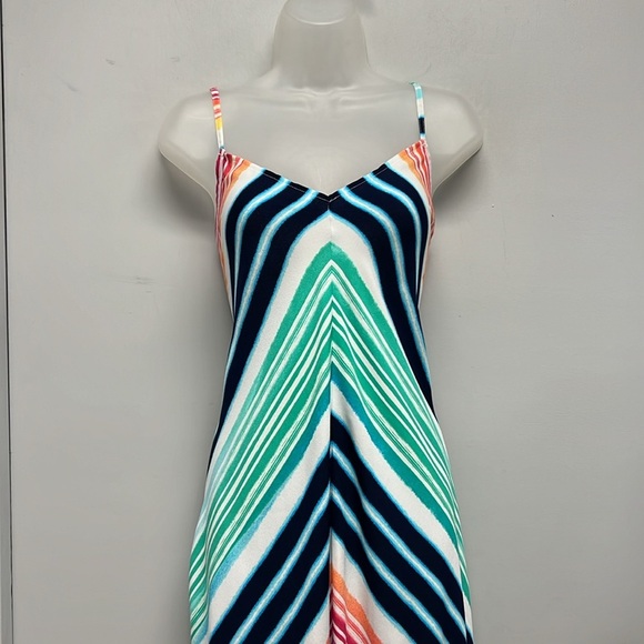 Tommy Bahama Rainbow Chevron Maxi Scarf Dress Swim Cover-Up Size L/XL - Picture 3 of 11